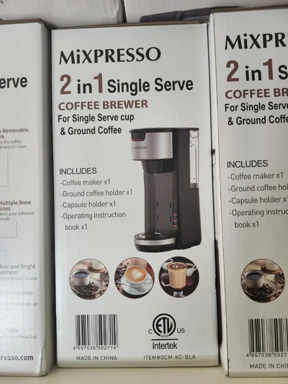 Mixpresso Coffee Brewer Single Serve 30 oz. Water Tank GRAY AND SILVER